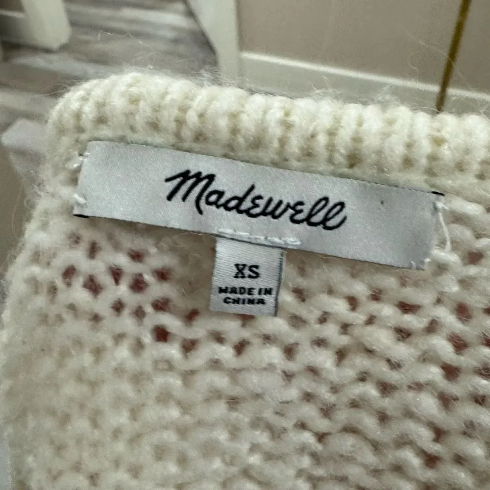 Madewell‎ white V neck sweater XS - Picture 5 of 5
